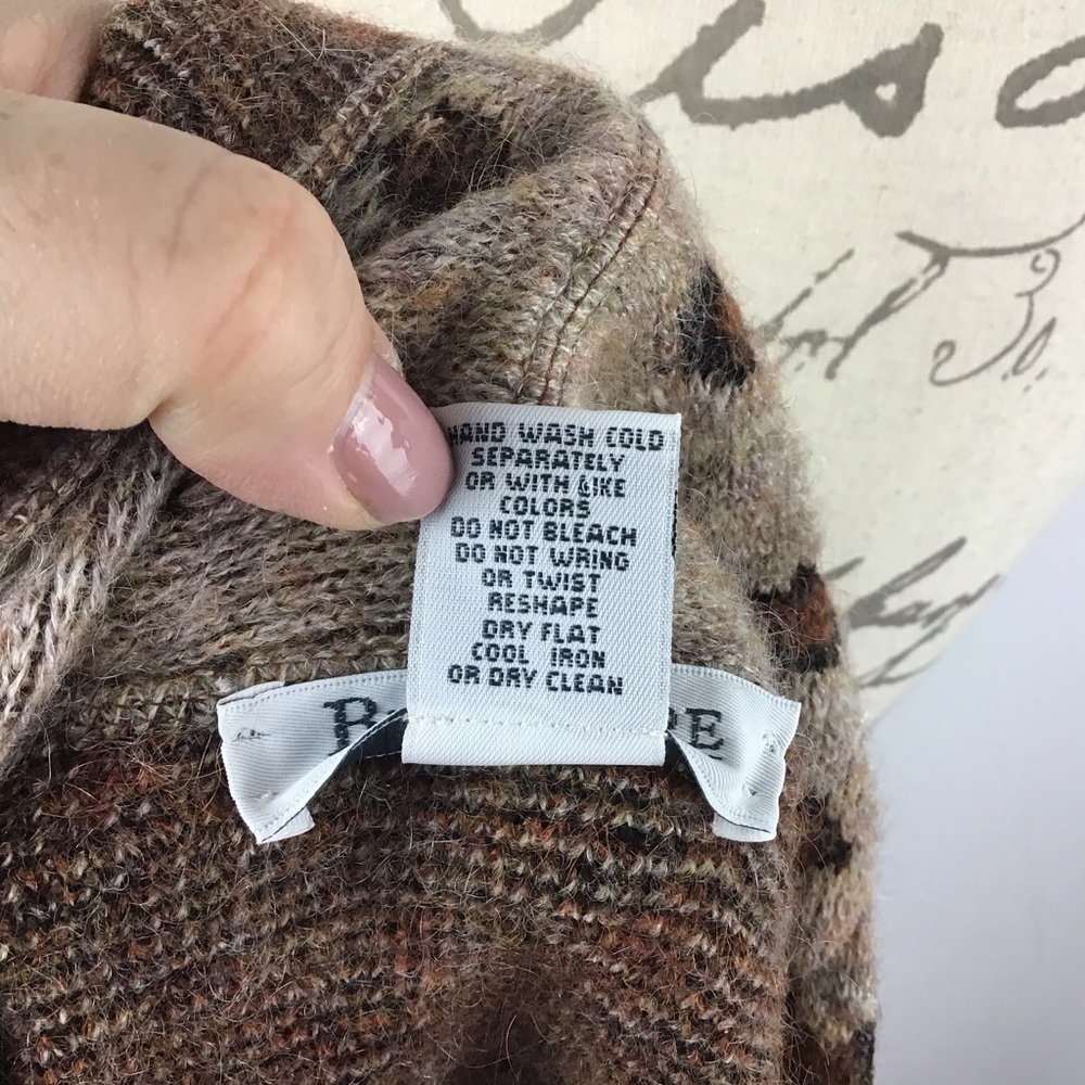 Belvedere Animal Print Wool Mohair Blend Cardigan - Picture 4 of 5